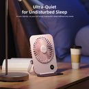Vyvylabs D11 Mini Foldable Desktop Fan (White, Pink)