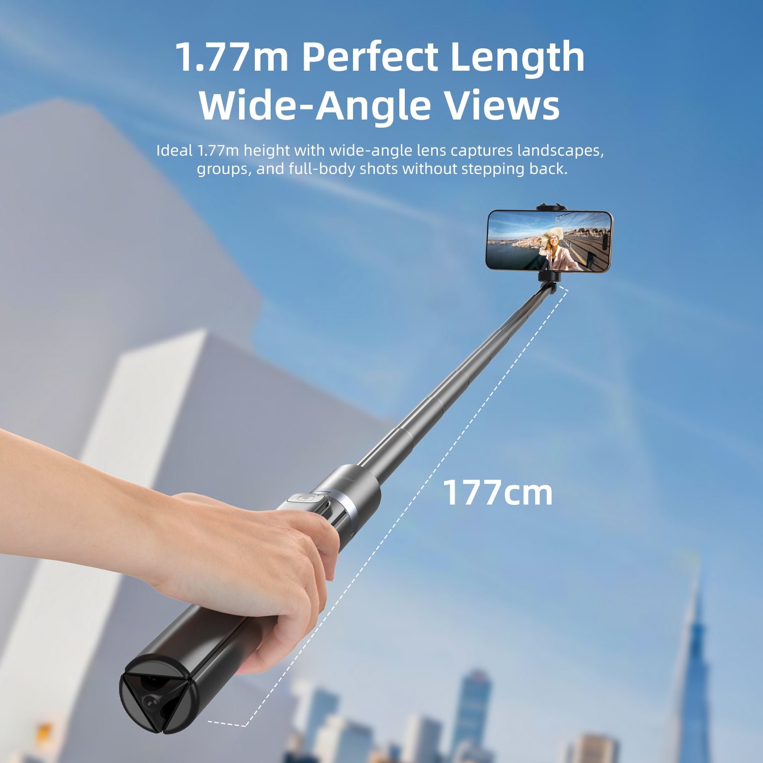 Vyvylabs ZipPop Selfie Stick Tripod (Black) (VBDP02-BK)