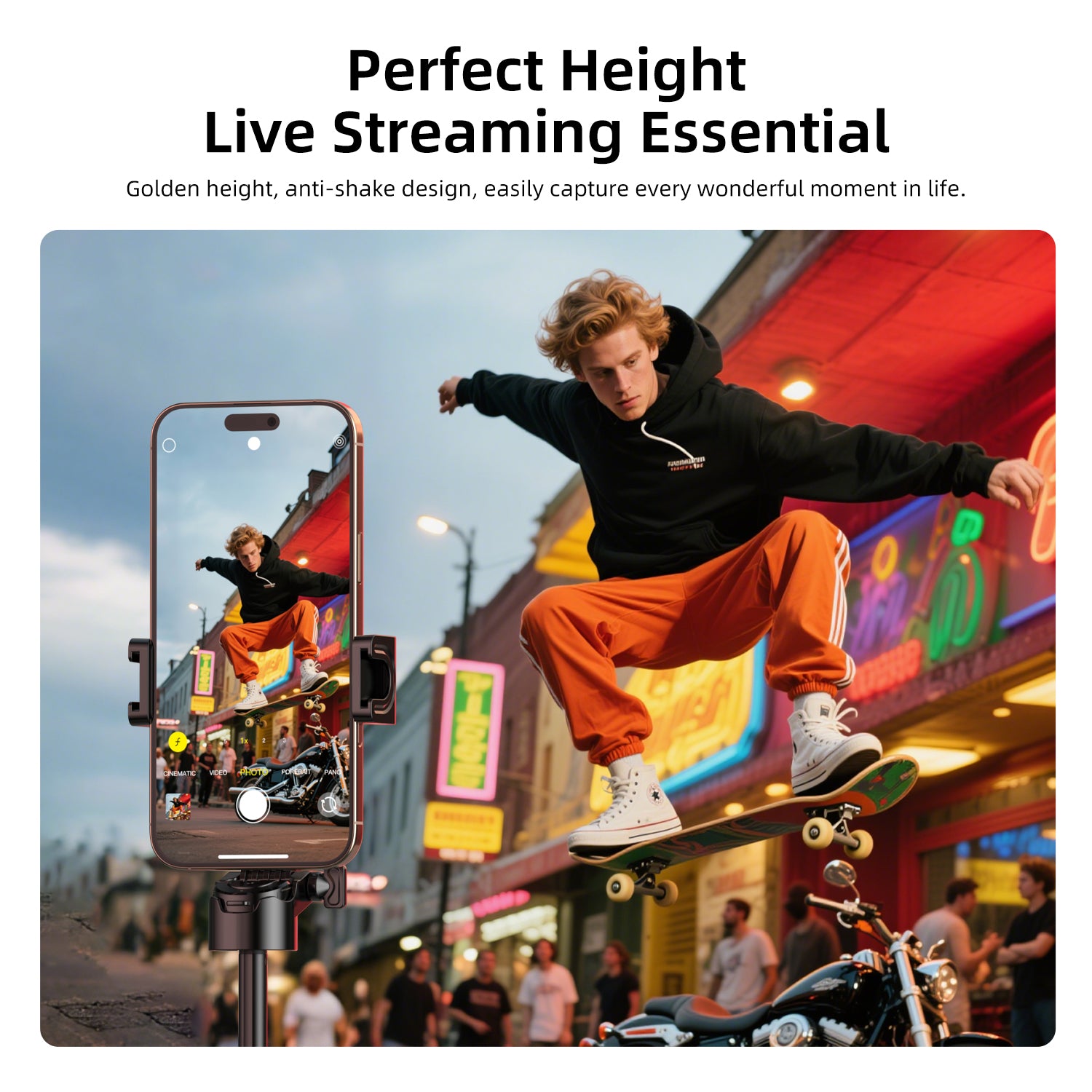 Vyvylabs Palm Super Mini Multifunctional Selfie Stick (Black)