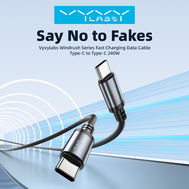 Vyvylabs Windrush Series Fast Charging Data Cable Type-C to Type-C