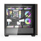 DarkFlash DS900WS Luxury ATX Front Wood Style Panoramic Side Glass Panel PC Case (Black, White)