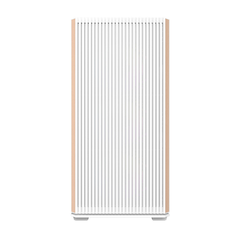 DarkFlash DS900WS Luxury ATX Front Wood Style Panoramic Side Glass Panel PC Case (Black, White)