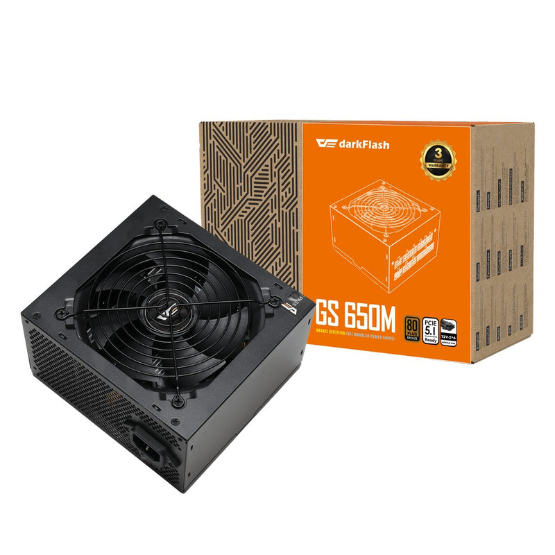 DarkFlash GS 650M 650W 80+ Bronze PCIe 5.1 Ready Full Modular Power Supply