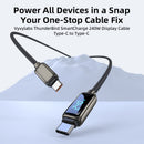 Vyvylabs ThunderBird Smart Charge 240W Display Cable Type-C to Type-C (1M, 2M) (Black) (VCLNCC1-BK-PP, VCLNCC2-BK-PP)