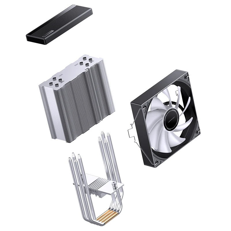 Jonsbo CB40 ARGB Single-Tower CPU Cooler (Black, White)
