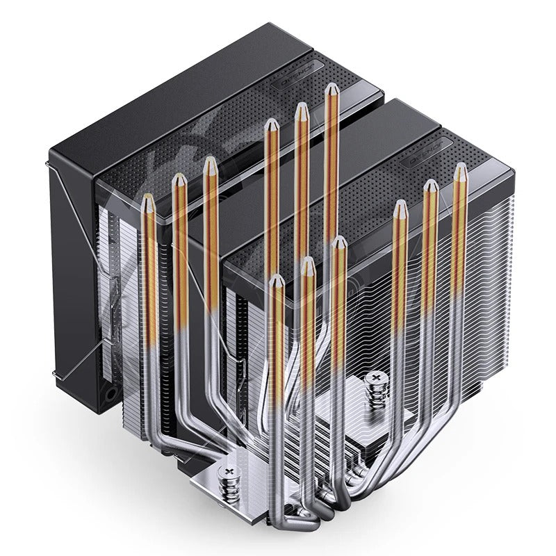 Jonsbo CB80 ARGB Dual-Tower CPU Cooler (Black, White)