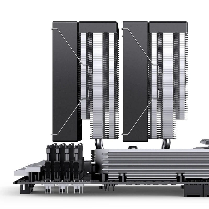 Jonsbo CB80 ARGB Dual-Tower CPU Cooler (Black, White)