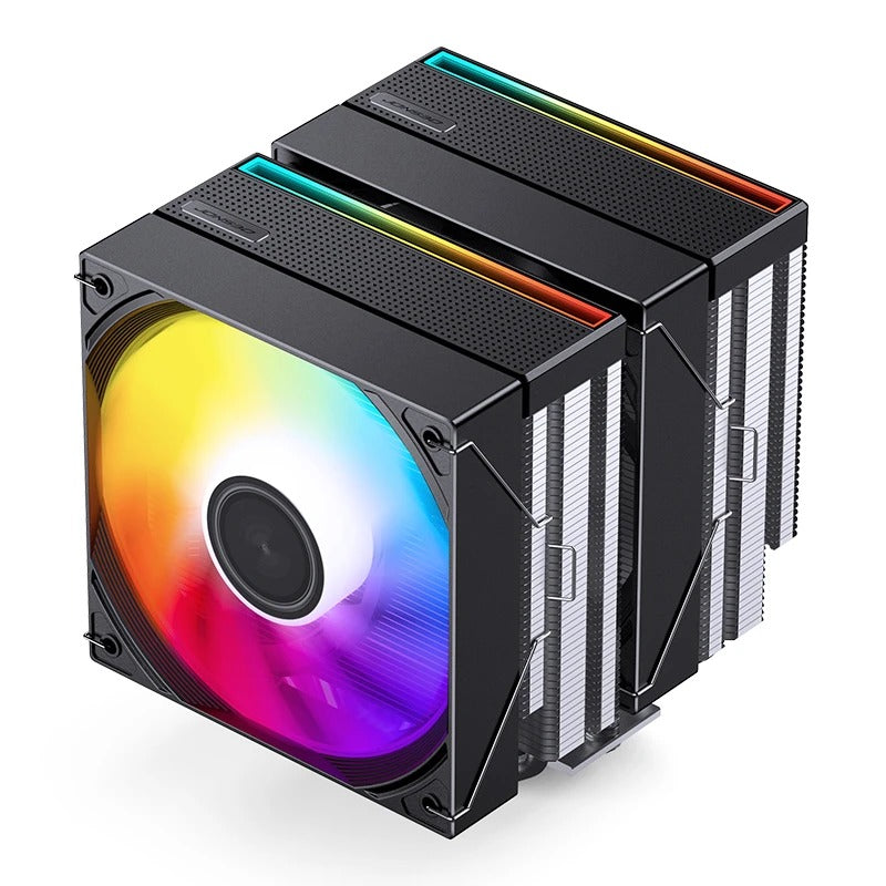 Jonsbo CB80 ARGB Dual-Tower CPU Cooler (Black, White)