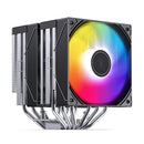 Jonsbo CB80 ARGB Dual-Tower CPU Cooler (Black, White)