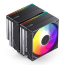 Jonsbo CB80 ARGB Dual-Tower CPU Cooler (Black, White)
