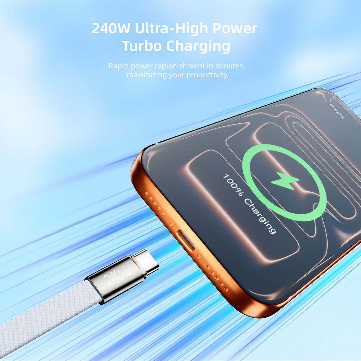 Vyvylabs VeloThread Series Fast Charging Data Cable Type-C to Type-C 240W