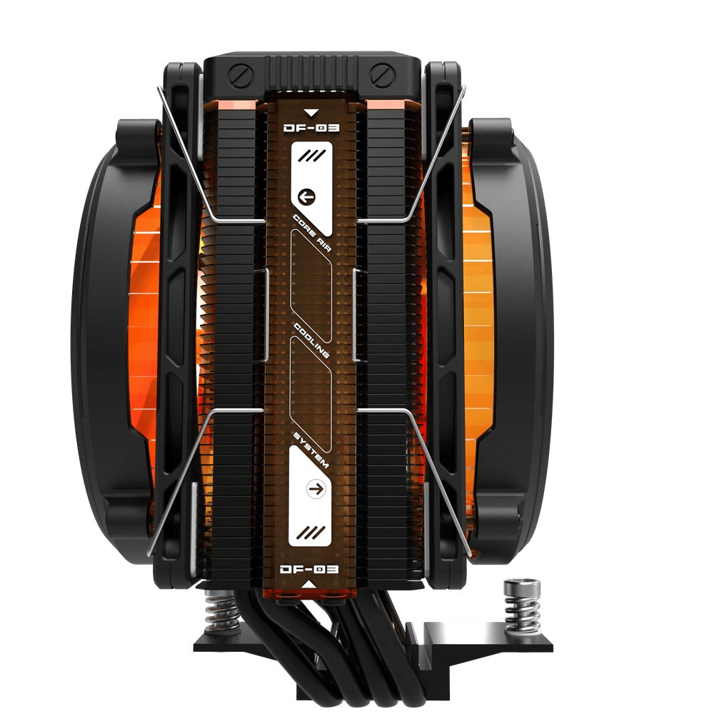 DarkFlash E400 Plus LED Matrix Display Dual Fan Tower CPU Cooler 