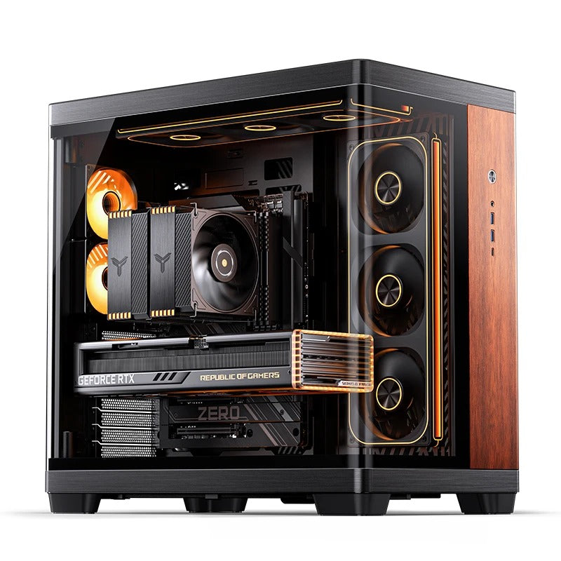 Jonsbo TK-4 Wood ATX Separated Cabinet Computer Case (Black)