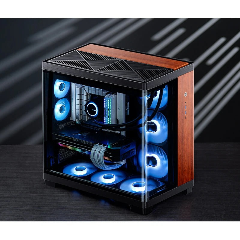 Jonsbo TK-4 Wood ATX Separated Cabinet Computer Case (Black)