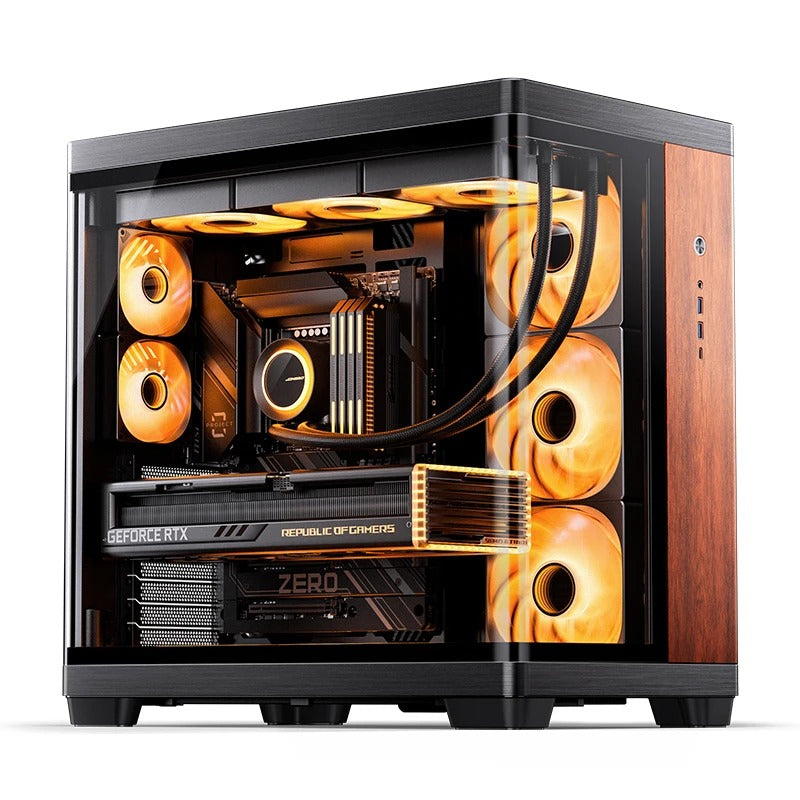 Jonsbo TK-4 Wood ATX Separated Cabinet Computer Case (Black)