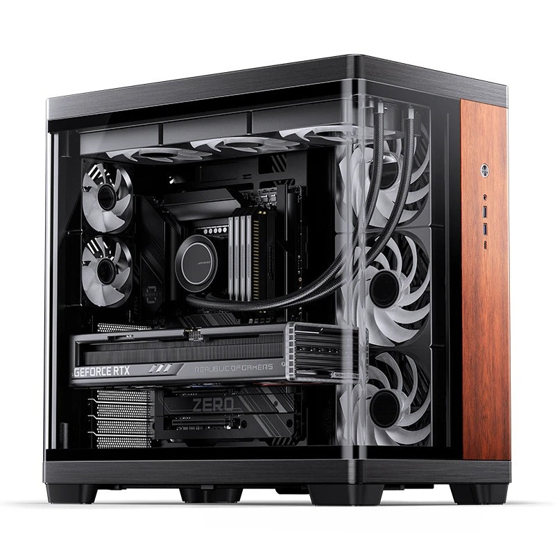 Jonsbo TK-4 Wood ATX Separated Cabinet Computer Case (Black)