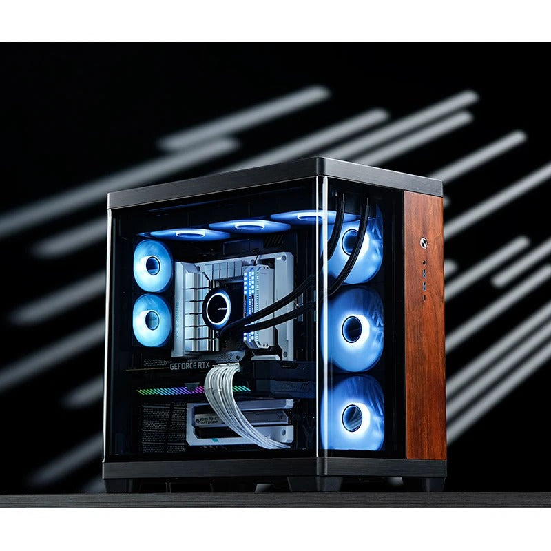 Jonsbo TK-4 Wood ATX Separated Cabinet Computer Case (Black)