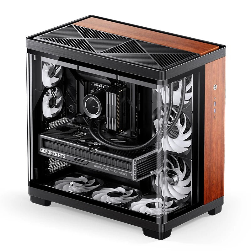 Jonsbo TK-4 Wood ATX Separated Cabinet Computer Case (Black)