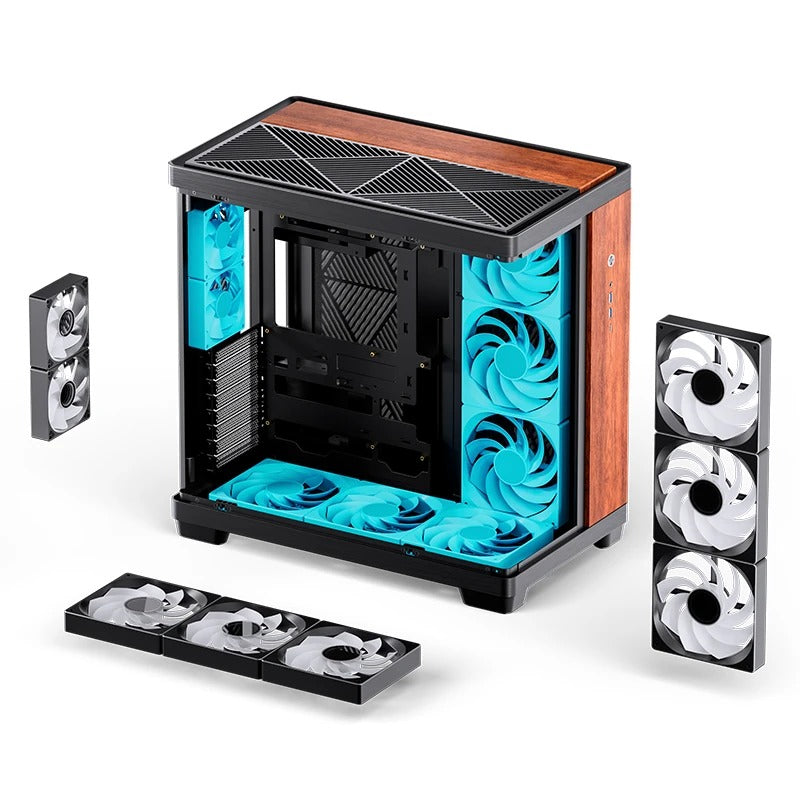Jonsbo TK-4 Wood ATX Separated Cabinet Computer Case (Black)
