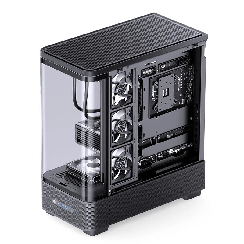 Jonsbo TK-5 ATX Computer Case (Black, White)