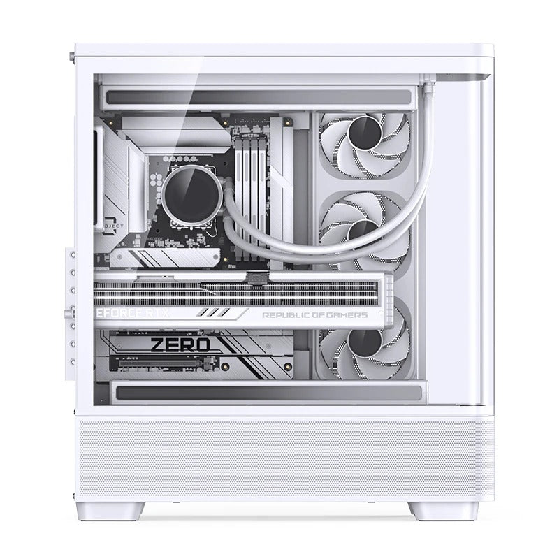 Jonsbo TK-5 ATX Computer Case (Black, White)
