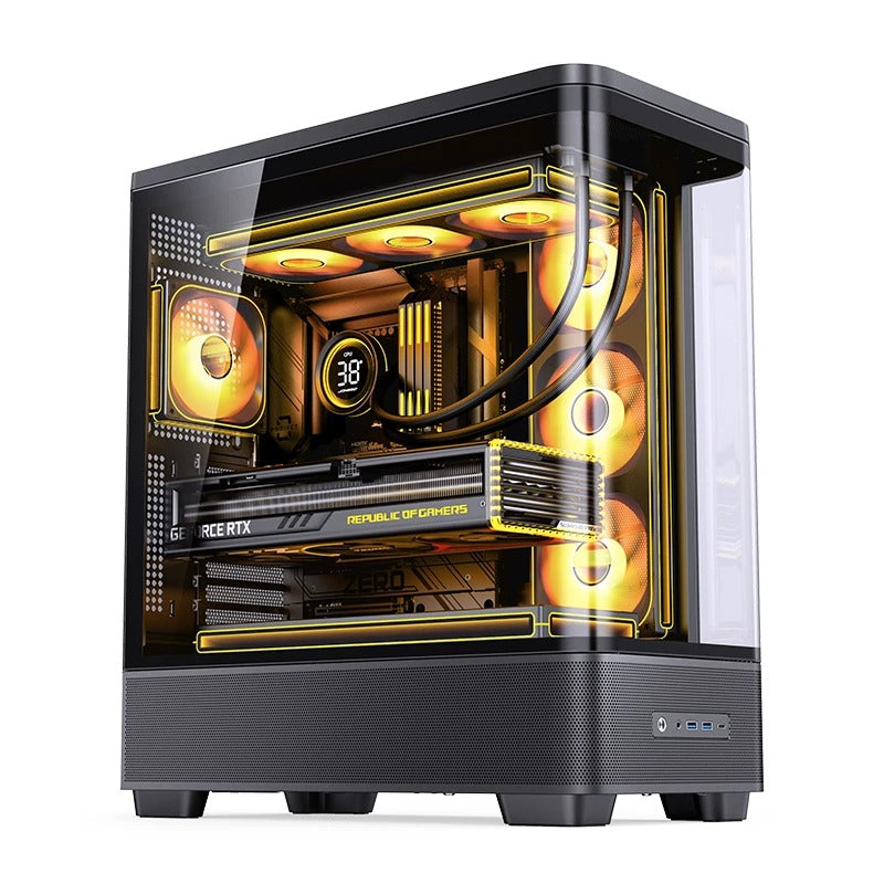 Jonsbo TK-5 ATX Computer Case (Black, White)