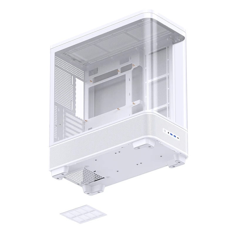 Jonsbo TK-5 ATX Computer Case (Black, White)