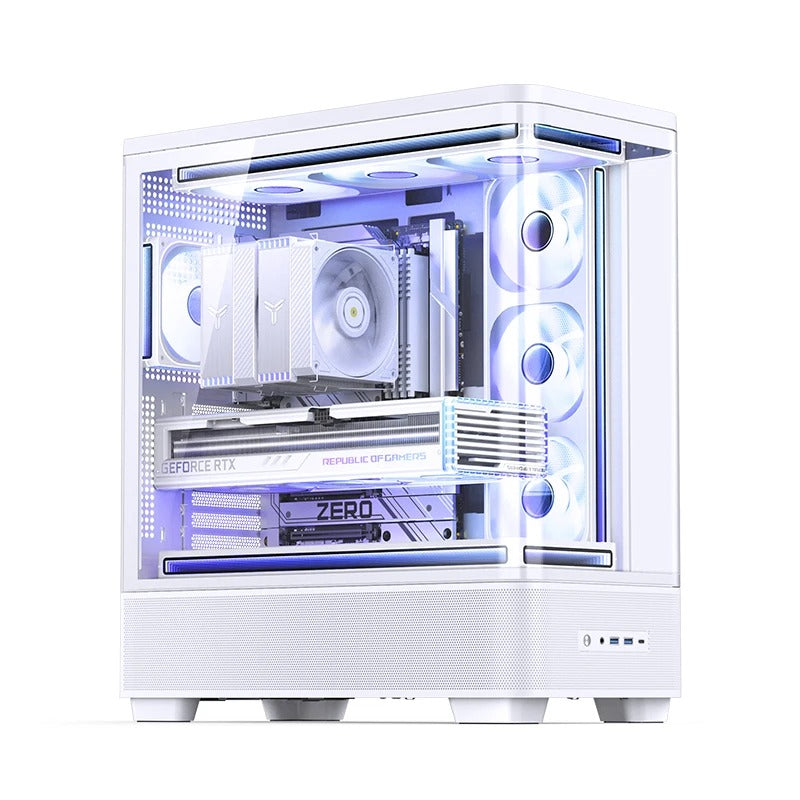 Jonsbo TK-5 ATX Computer Case (Black, White)