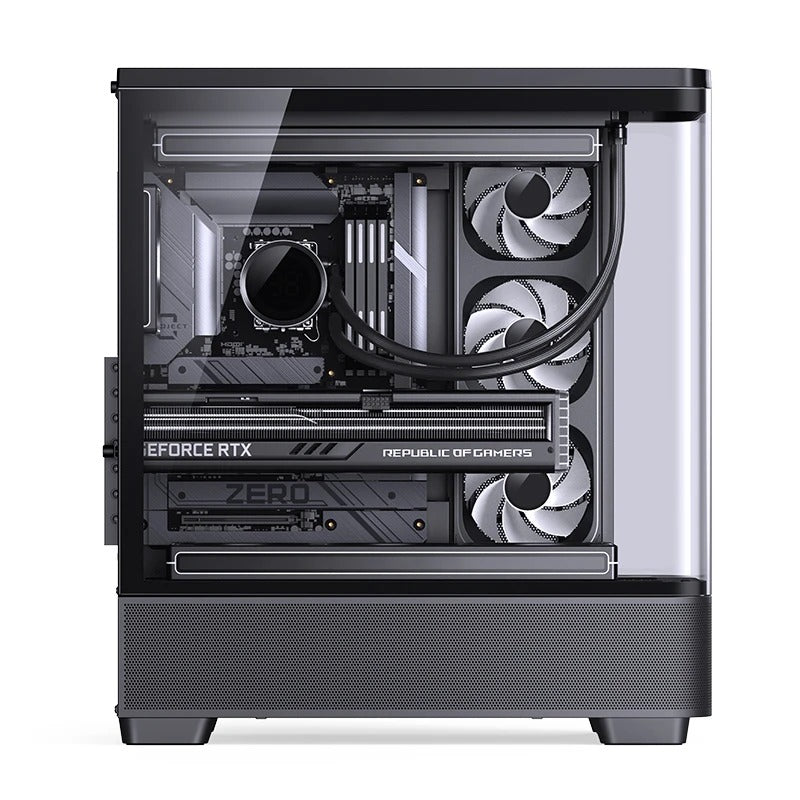 Jonsbo TK-5 ATX Computer Case (Black, White)