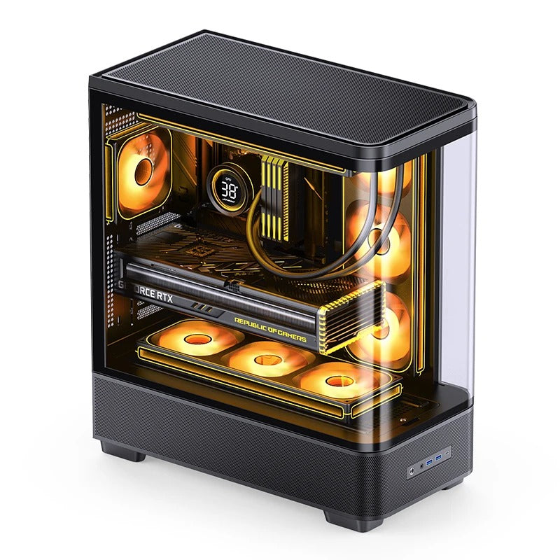 Jonsbo TK-5 ATX Computer Case (Black, White)