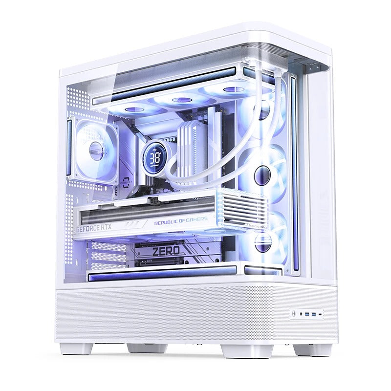 Jonsbo TK-5 ATX Computer Case (Black, White)