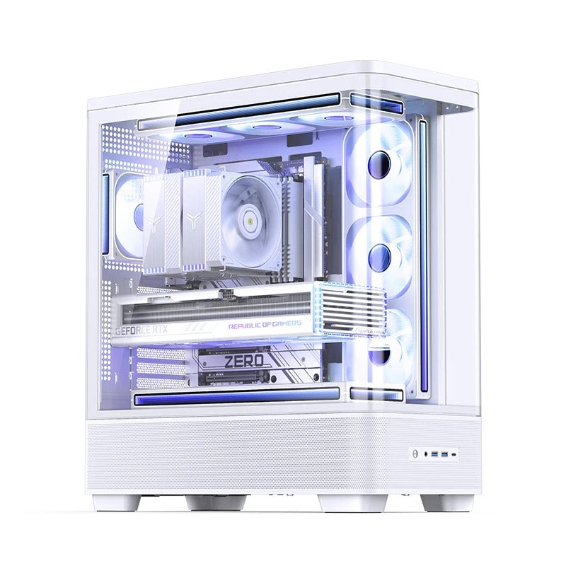 Jonsbo TK-5 ATX Computer Case (Black, White)