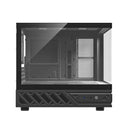 DarkFlash DS950MV M-ATX Glass PC Case with 6" IPS Customizable Display (Black, White)