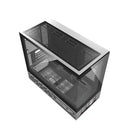 DarkFlash DS950MV M-ATX Glass PC Case with 6" IPS Customizable Display (Black, White)