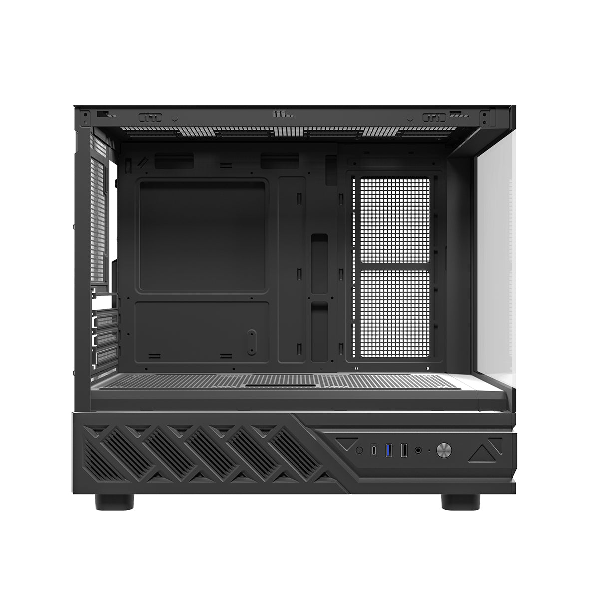 DarkFlash DS950MV M-ATX Glass PC Case with 6" IPS Customizable Display