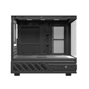 DarkFlash DS950MV M-ATX Glass PC Case with 6" IPS Customizable Display (Black, White)