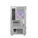 DarkFlash DS950MV M-ATX Glass PC Case with 6" IPS Customizable Display (Black, White)