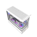 DarkFlash DS950MV M-ATX Glass PC Case with 6" IPS Customizable Display (Black, White)
