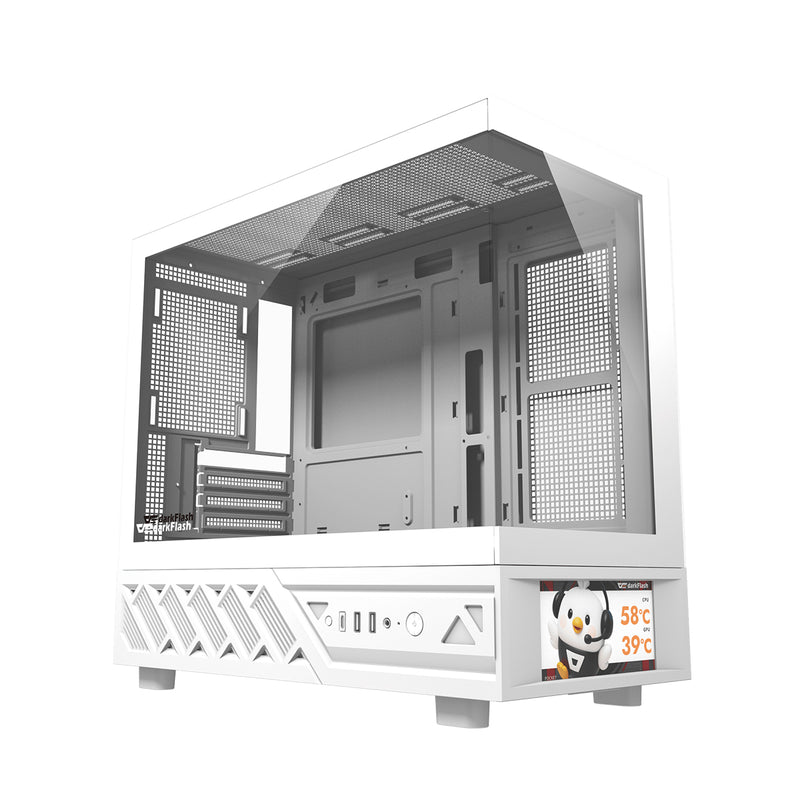 DF CASE DS950MV M-ATX W/ 6" IPS DISPLAY WHITE