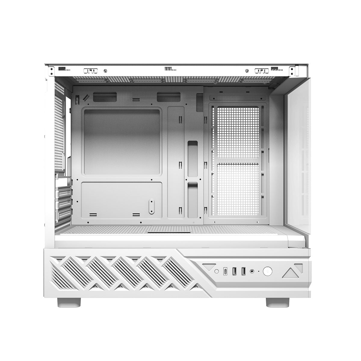 DarkFlash DS950MV M-ATX Glass PC Case with 6" IPS Customizable Display