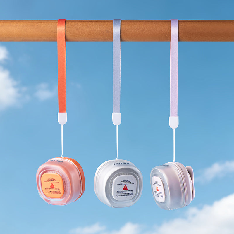 Vyvylabs FC12 Mini Hurricane Portable Hanging Fan with 360 Degrees Rotation (Orange, Pink, White, Green) (VKFC12-ORG, VKFC12-PK, VKFC12-WH, VKFC12-GN)