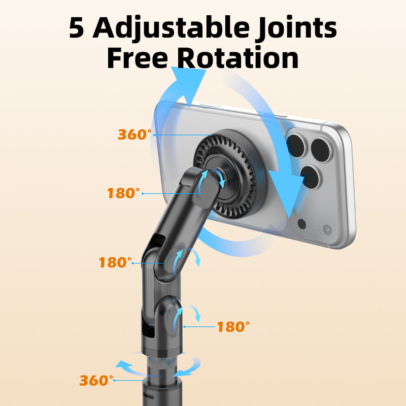 Vyvylabs K83 Desktop Retractable Magnetic Mobile Stand (Black) (K83-BK)