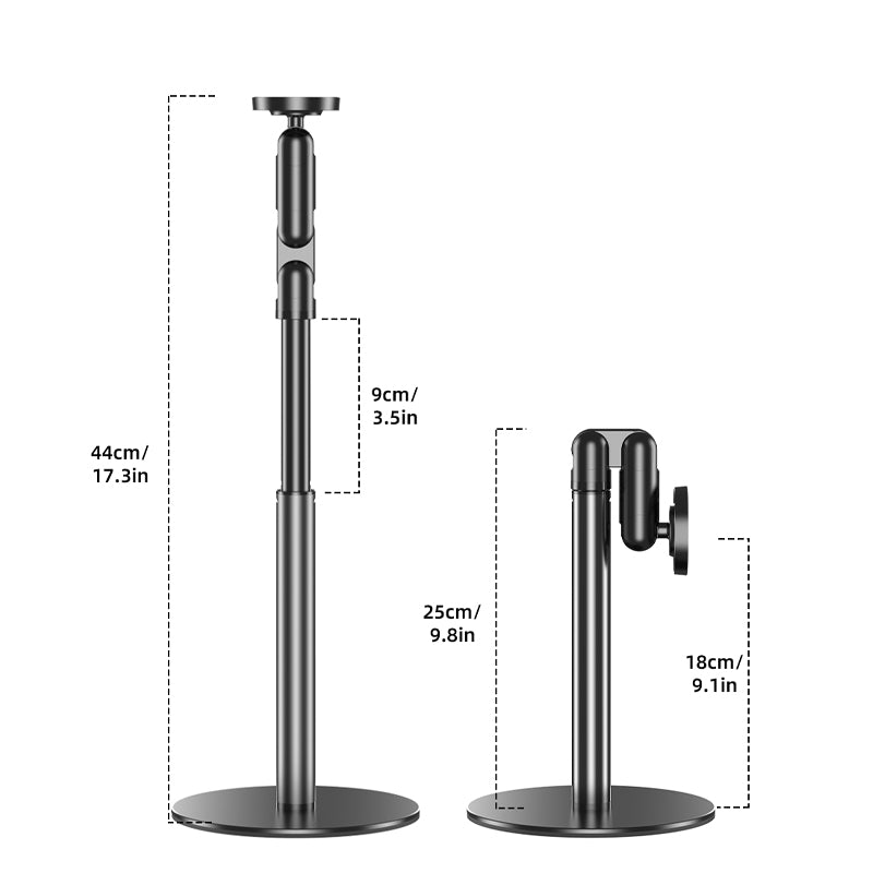 Vyvylabs K83 Desktop Retractable Magnetic Mobile Stand (Black) (K83-BK)