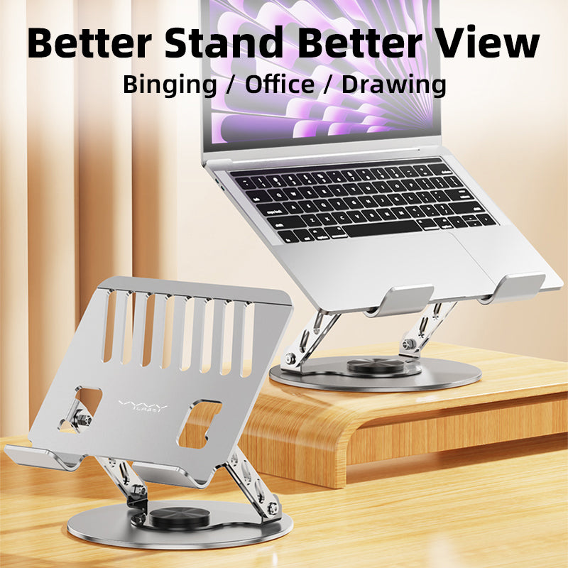 Vyvylabs X2 360 Degrees Rotation Metal Desktop Laptop Stand (Grey) (V-X2-GY)