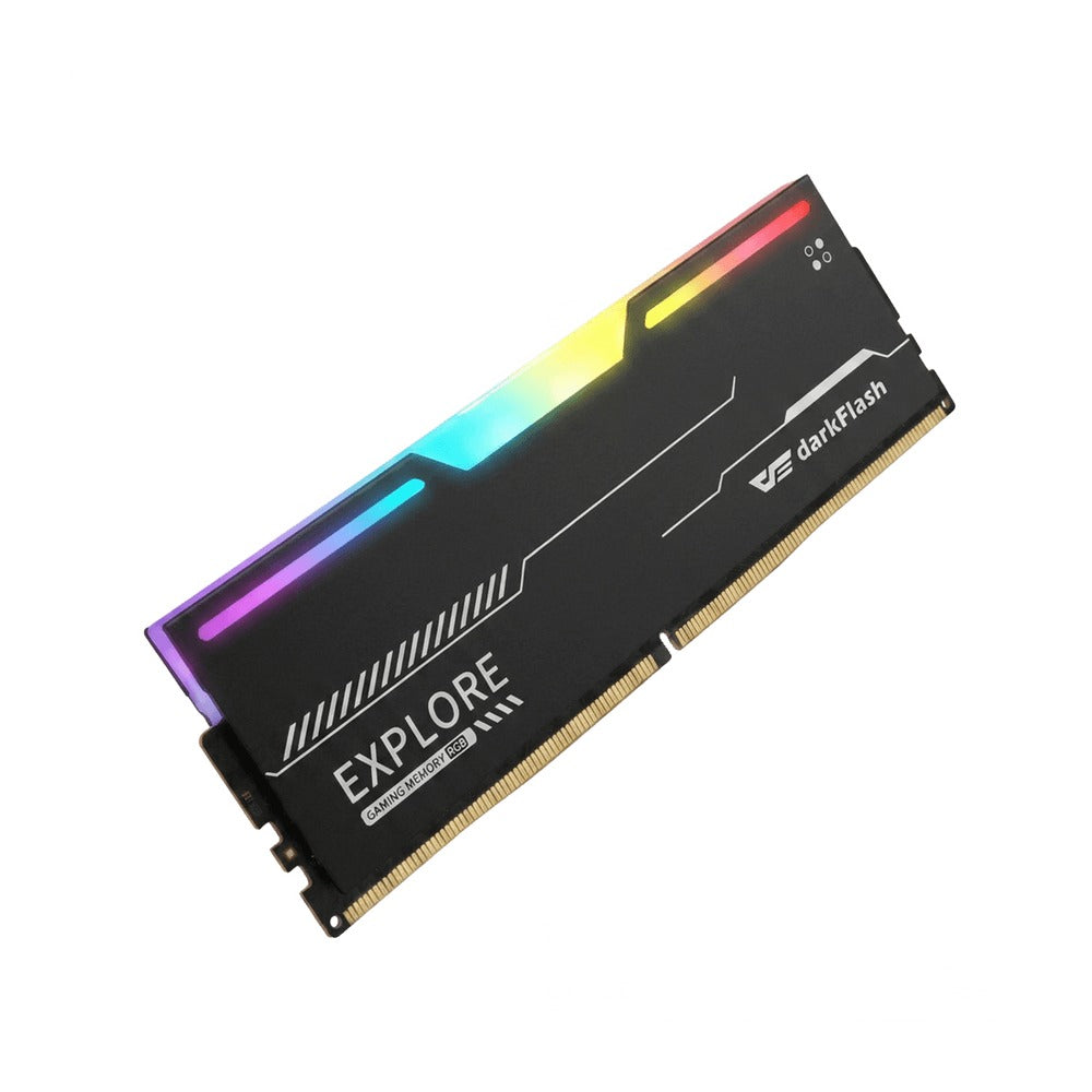 DarkFlash Explorer 16GB (1x16GB) 3200MHz 1.2v DDR4 UDIMM With RGB Gaming Memory