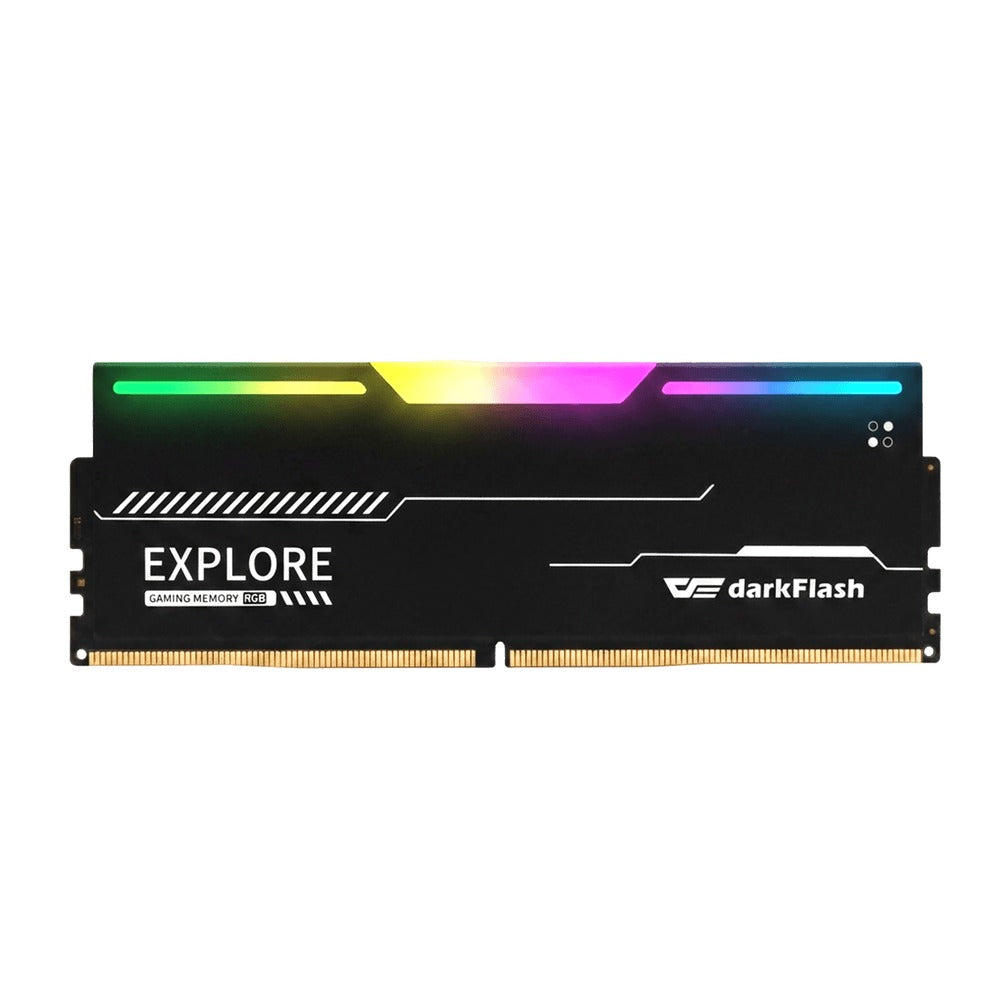 DarkFlash Explorer 8GB (1x8GB) 3200MHz 1.2v DDR4 UDIMM With Black RGB Gaming Memory