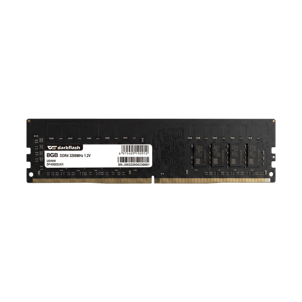 DarkFlash Explorer 8GB (1x8GB) 3200MHz 1.2v DDR4 UDIMM Gaming Memory (Black) (DF408322UXX)