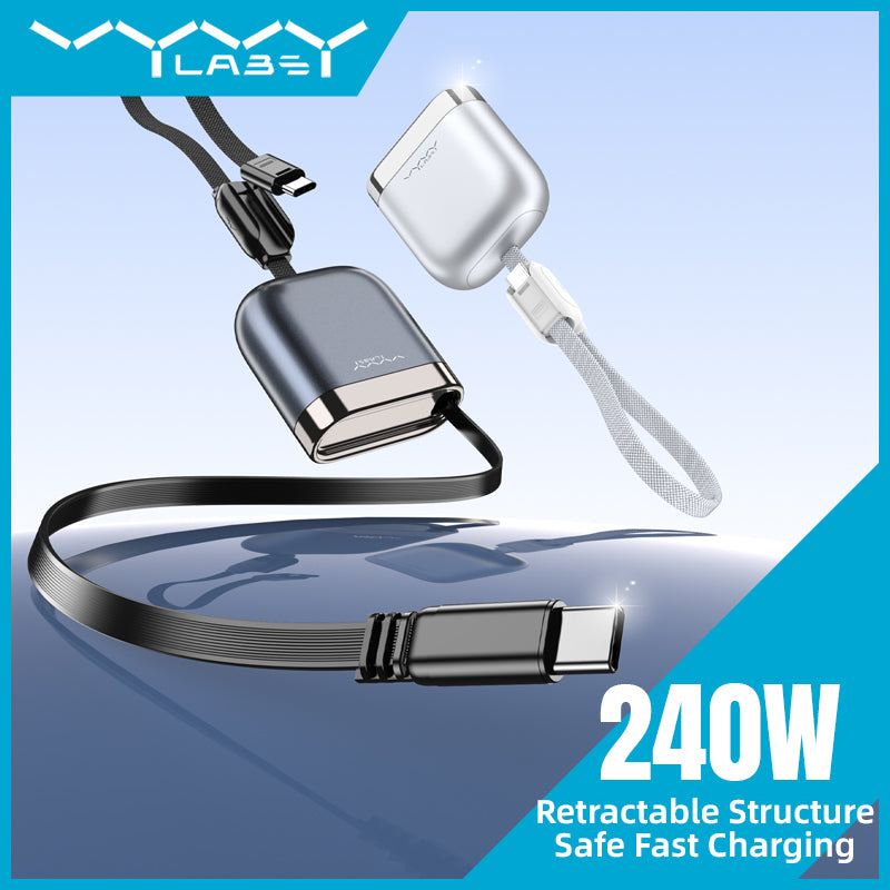 Vyvylabs Vans Retractable Cable Type-C to Type-C 240W