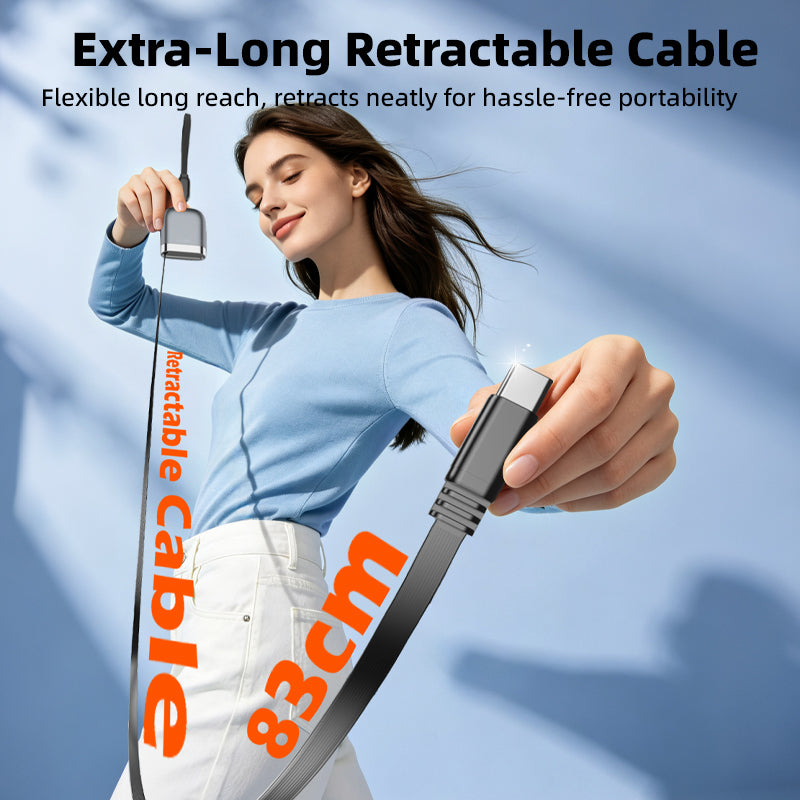 Vyvylabs Vans Retractable Cable Type-C to Type-C 240W