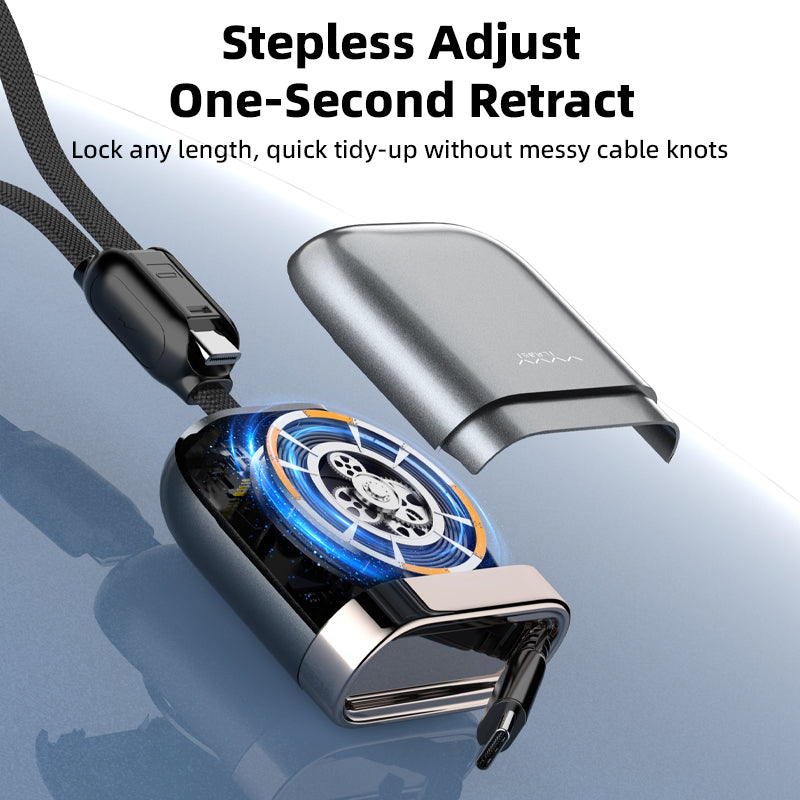 Vyvylabs Vans Retractable Cable Type-C to Type-C 240W